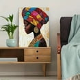 thumbnail image 5 of African Woman Headwrap Canvas Wall Art，Perfect for Living Room，Bedroom，Bathroom，Office and Hallway Decor, 5 of 8