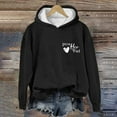 thumbnail image 3 of Ounisa Women's Fall Winter Print Front Back Hooded Long Sleeve Sweatshirt Top Soft Breathable Lightweight Cozy Pullover, 3 of 5