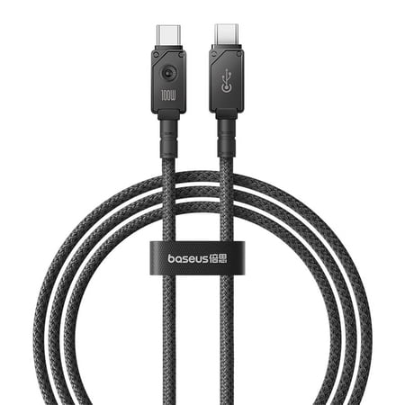 Baseus 100W USB C Cable, 3.3ft USB-C to USB-C Fast Charging Cable, Type C Charger Cable, Black