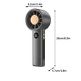 thumbnail image 3 of Variable Speed Handheld Fan, Silent Turbine Portable Device With Led Digital Display, for Office and Travel Use, Gray, 3 of 5