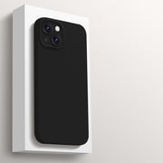 3 in 1 for iPhone 15 Case, Luxury Silicone Rubber Upgraded Lens Protection, Soft Microfiber Lining Shockproof Protective Slim Fit Phone Case Cover for iPhone 15, Black