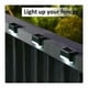 thumbnail image 3 of Luz solar impermeable para valla, luz solar para cubierta, lámpara de escalera, luces solares LED IP65 para jardín para vallas de escaleras de patio (luz cálida, negra, 12 unidades), 3 of 5