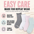thumbnail image 4 of Girls Whisper Soft Quarter Crew Socks 6 Pack Lightweight Breathable Socks, GREY, L, 4 of 9