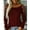 751_Wine, variant on YEJIMAN Gray Usa Shirts For Women, Polyeste Tank Top For Women, Women Fashion Neck Hollow-Out Studded Long Sleeve T Shirts Casual Tops