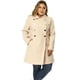 thumbnail image 2 of Abrigo De Doble BotonaduCon Cuello Vuelto TalGrande PaMujer Beige 4XL, 2 of 6