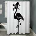 thumbnail image 3 of CafePress - Flamingo In Witch Hat - Unique Fabric Shower Curtain 70" x 72", 3 of 3