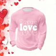thumbnail image 4 of EchfiProm Mens Pink T shirts Waffle Shirts Long Sleeve Basic Graphic Love Valentine Tops for Adult L, 4 of 8