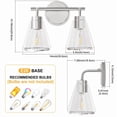 thumbnail image 6 of Deyidn Gold Bathroom Vanity Light Fixtures, 2 Light Bathroom Light Fixtures with Clear Glass Shade, 6 of 9