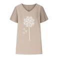 thumbnail image 4 of Blouses à Manches Courtes pour Femmes Été Sexy Mode Imprimée Col en V Régulier Haut Blouse Manches Courtes Sexy Hauts d'Été pour Femmes Hauts d'Été pour Femmes Tendance Hauts à Manches Courtes pour Femmes, 4 of 7