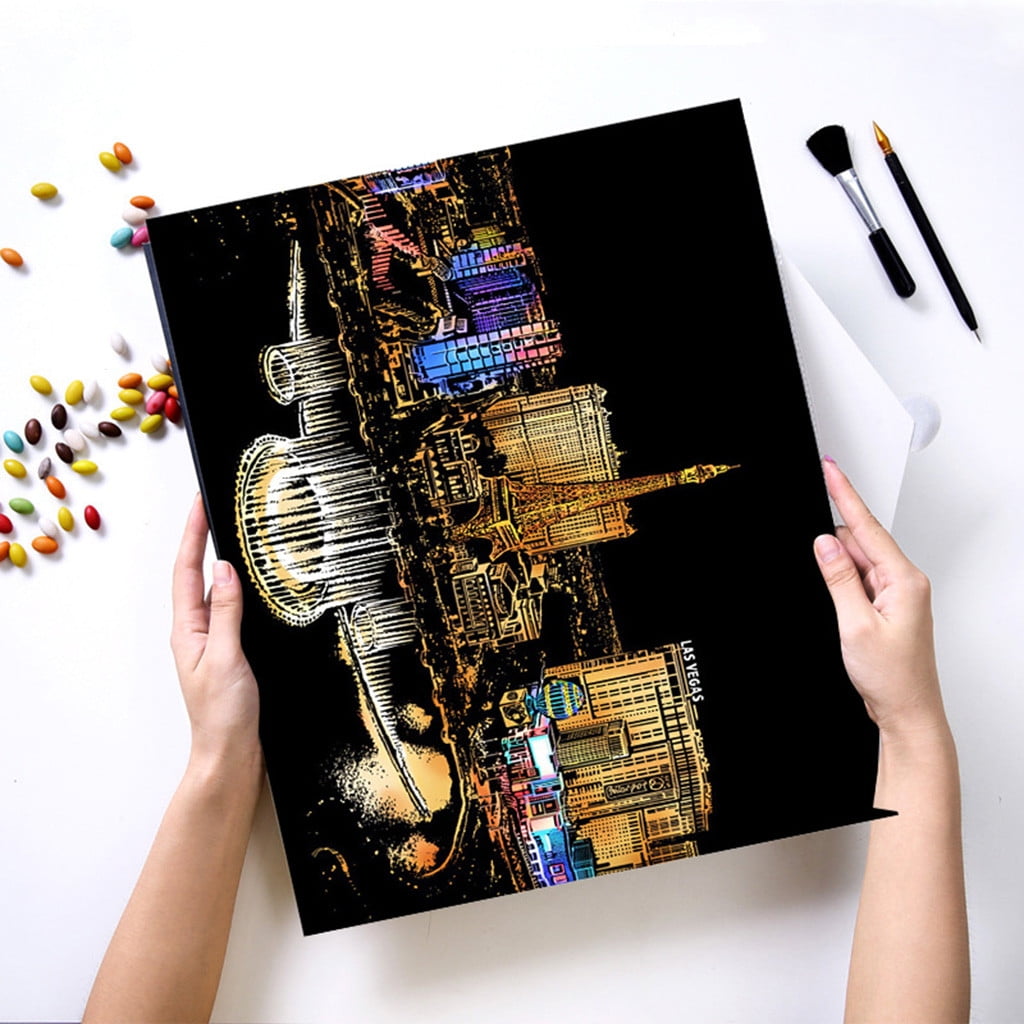 Gold Color Scratch It Scratch Art Teen Adult Scratch Card Magic