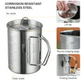 thumbnail image 2 of Tasse Pot de Camping avec Poignées Pliables et Couvercle Gobelet en Acier Inoxydable pour Camping Randonnée, 2 of 8