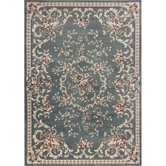 HomeRoots 353448 3 ft. 3 in. x 5 ft. 3 in. Polypropylene Slate Blue Area Rug