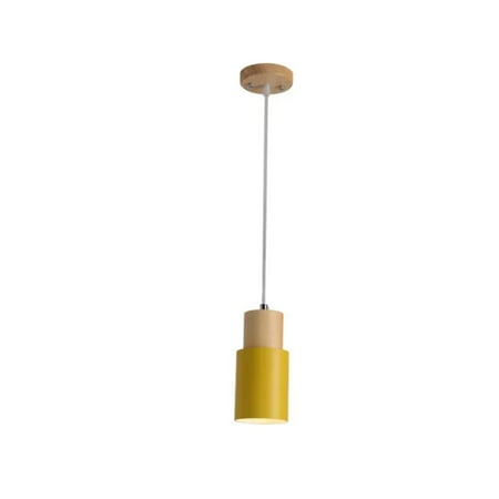 

LIGIUJN Inviting Stylish and Vibrant Nordic Wooden LED Pendant Lights - Designer Chandelier in Colorful Modern Style for Hotel Kitchen Decor - Lighting Fixture that Adds a Pop of Color