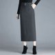 thumbnail image 3 of Falda ajustada de cintura alta, de pierna recta y adelgazante, versátil, de largo medio para otoño/invierno, moda femenina, 3 of 5