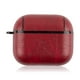 thumbnail image 1 of Funda de cuero para auriculares Funda profesional Mosquetón de metal a prueba de golpes Visual Mujeres Hombres Reemplazo de regalo para Airpods 3 Rojo vino Speravity EL005099-02, 1 of 2