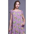 thumbnail image 2 of Bimba Printed Long Maxi Dress For Women Rayon Sleepwear Short Sleeve Nightgown, 2 of 4