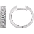 thumbnail image 3 of 14K White 1/4 CTW Diamond Hoop Earrings in 14k White Gold, 3 of 4
