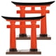 thumbnail image 1 of 2pcs Torii Torii Gate Model Simulación Torii Decoración de la estatua Micorlandscape en miniatura Torii, 1 of 5
