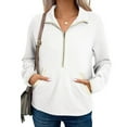 thumbnail image 5 of Women Cardigan Sweaters Lightweight Oversized Sweatshirt&nbsp;Cotton Small Petite White Cardigan Sweaters Crewneck Sweatshirts Long Sleeve Tops My Items, 5 of 6