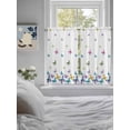 thumbnail image 3 of Vintage Colorful Butterfly 2 Panel Kitchen Curtains for Windows, Watercolor Butterflies Farmhouse Bathroom Privacy Curtain, Home Décor Window Treatment for Bedroom/Living Room 55"x45", 3 of 6