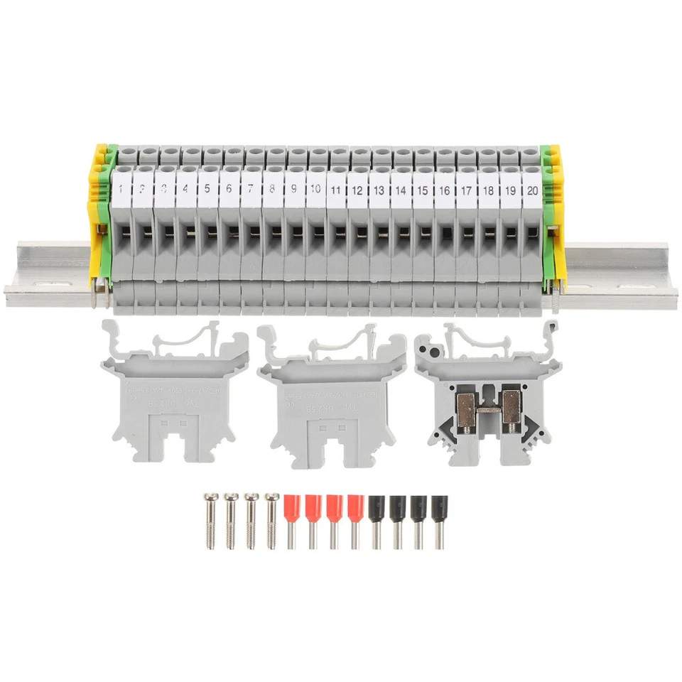 CIRCLE- Terminal Block Jumper Wire Rail Connector Rail-Mounted Blocks Grounding Circuit