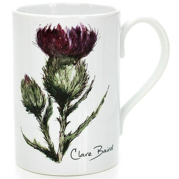 Clare Baird Thistle/Flower of Scotland Porcelain Mug