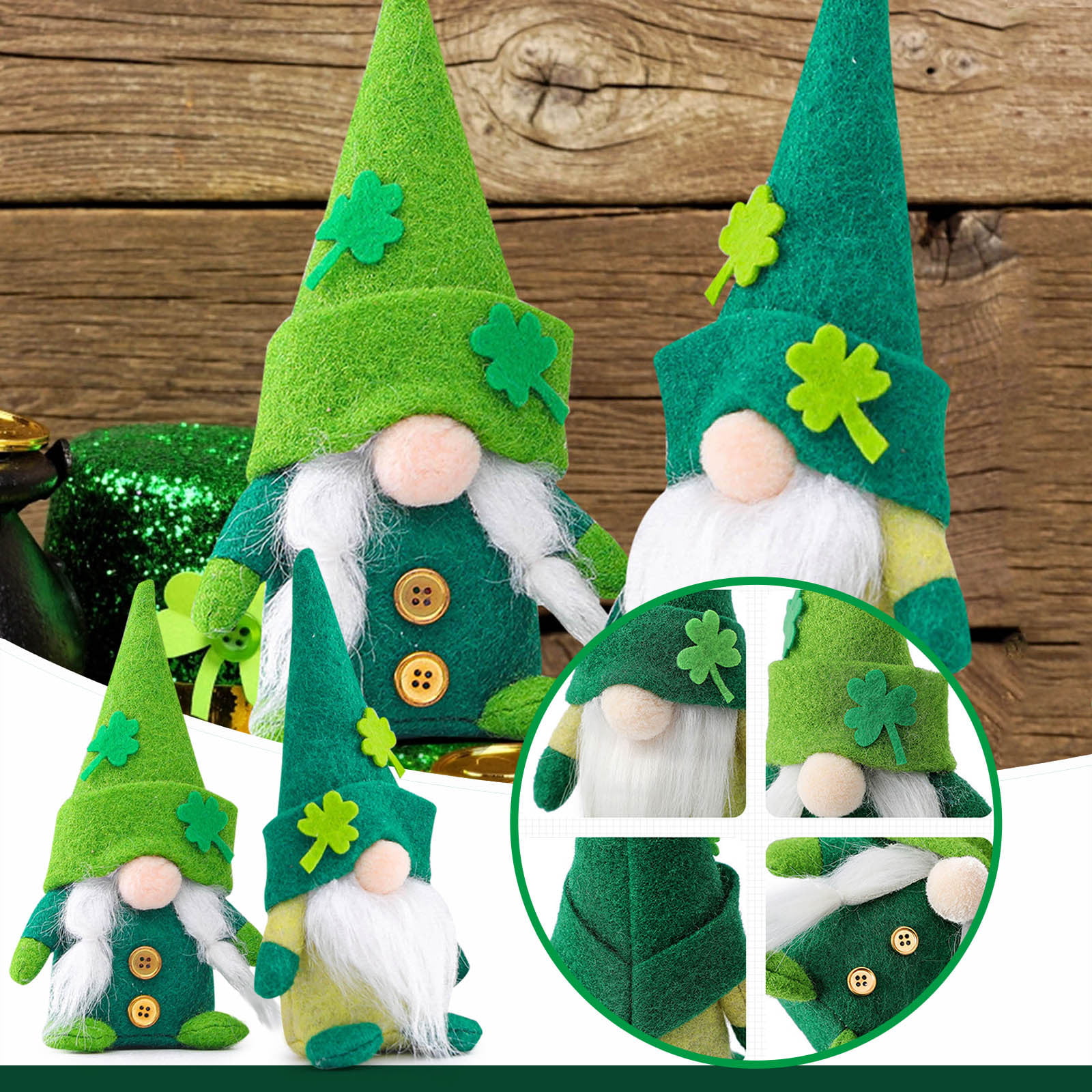 Mittory Irish Day St. Patrick's Day Faceless Doll Rudolph Doll ...