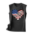 thumbnail image 3 of Graphic Tank Tops, Summer 2024 Sleeveless 4th of July Shirts Women Crew Neck Casual Flag Sunflower Print Tanks (XL, Dark Gray 07), 3 of 4