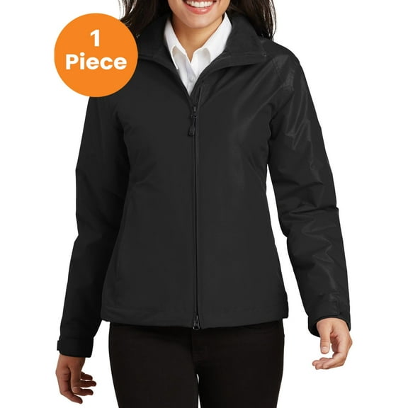 Port Authority L354 Ladies Challenger Jacket , True Black/True Black, XL, Womens Fleece Jackets
