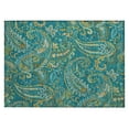 thumbnail image 2 of Addison Rugs Chantille Indoor/Outdoor Transitional Paisley Teal Washable Rectangle Rug, 1'8" x 2'6", 2 of 6