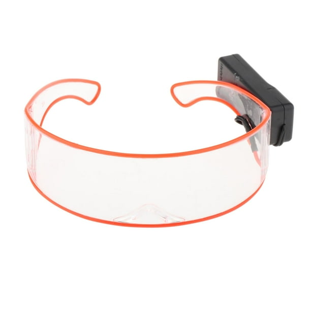 Creative Piece Wrap LED Visor Gafas de sol Futuristic Soldier Dress Up rojo Yuyangstore Gafas de sol futuristas unisex