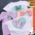 thumbnail image 2 of Camisetas para bebés y niñas, cambio de Color de la cara, decoloración mágica, unicornio, manga corta, algodón, lentejuelas, lentejuelas, camisetas de veranozhangyuxiangPink-elsa+100cm(1-2Years) zhangyuxiang unisex, 2 of 2