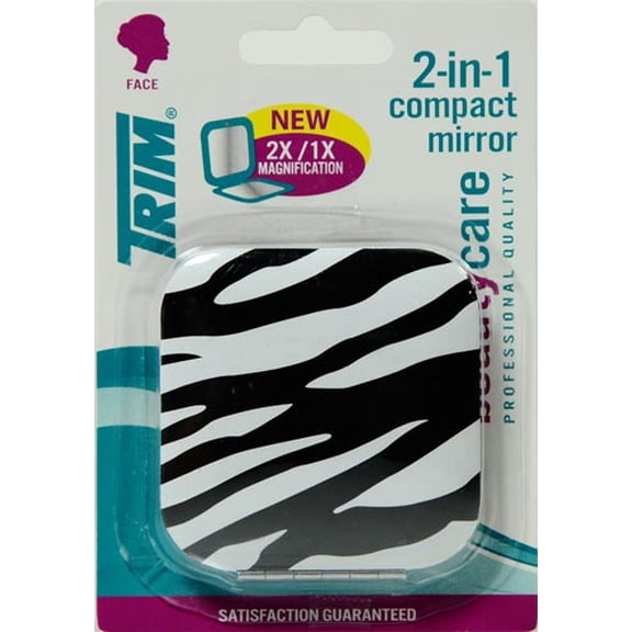 Trim 2-in-1 Zebra Compact Mirror
