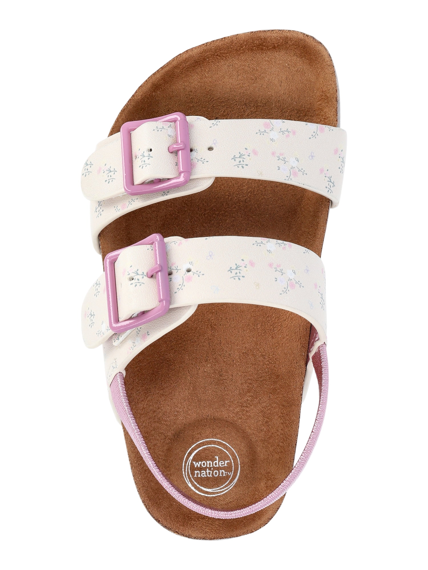 Wonder Nation Toddler Girl Double Buckle Footbed Sandals