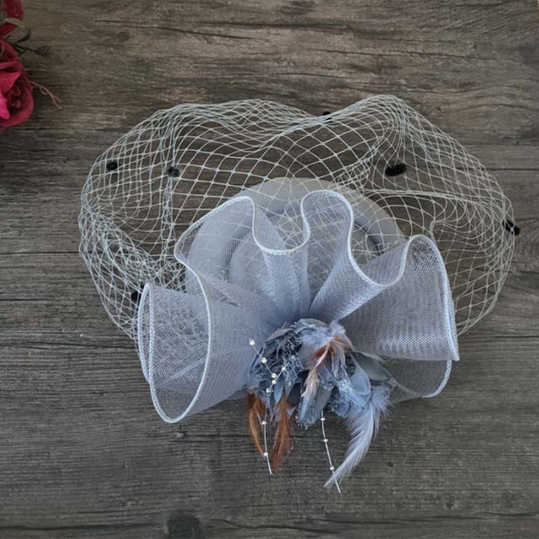 MEICHEN Fascinators Hats for Women Elegant Flower Mesh 