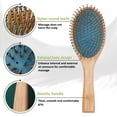 thumbnail image 3 of Cepillo de pelo de paleta con cojín grande, masajeador del cuero cabelludo y estimulador de crecimiento para desenredar el cabello húmedo o seco, 3 of 5
