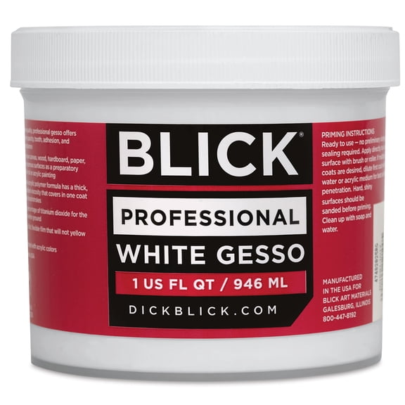 Blick Artists Acrylic Gesso - Professional White, Quart