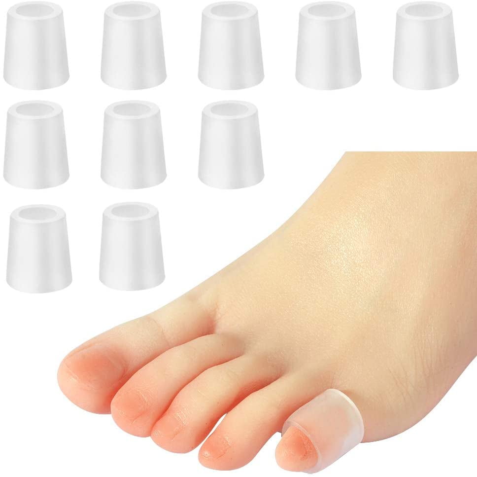 Pinky Toe Protectors,Gel Toe Sleeves for Blister,Corn,Calluses (10 Pack) Relief Friction,Hammer Toe,Bunions,Toe Cushion,Toe Covers Prevent Rubbing