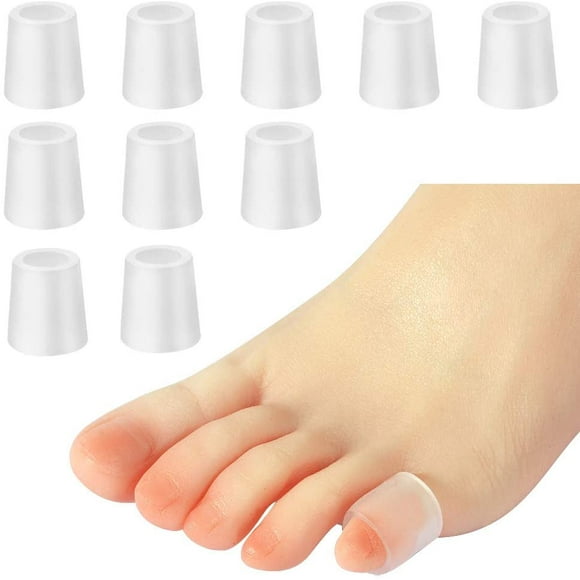 Roofei 5 Paires/paquet Manchon d'Orteils Rose pour Orteils Martelés, Tubes d'Orteils, Protecteurs d'Orteils pour Enlever les Cors, Coussin pour Cal, Traitement de l'Oignon, Protecteur d'Attelles d'Orteils, Prévenir la Friction et le Frottage (Manchons d'Orteils Rose)