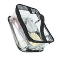 thumbnail image 2 of QIILU Cosmetic Case Bag,PVC Toiletry Bag Waterproof Transparent Bag Portable Travel Hand Carrying Storage Bag,Waterproof Storage Bag, 2 of 8