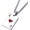 Red, variant on Stainless Steel Ace of Spades Pendant Necklace for Men and Women Poker Card Pendant with 24 Inch Link Chain