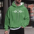 thumbnail image 1 of Sudadera con capucha para hombre, estilo casual, con cuello redondo, estampado, manga larga, blusa de poliéster, 1 of 5