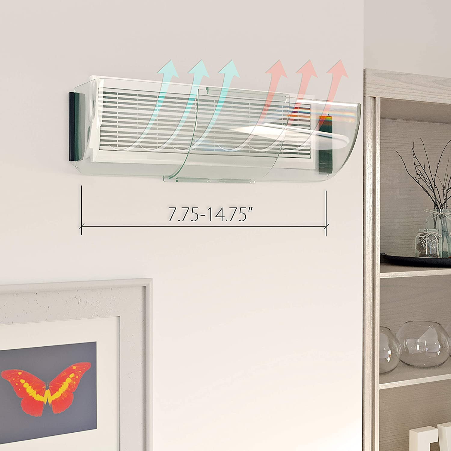 Home Intuition Adjustable Magnetic Heat and Air Deflector for Vents, Sidewall, and Ceiling Registers