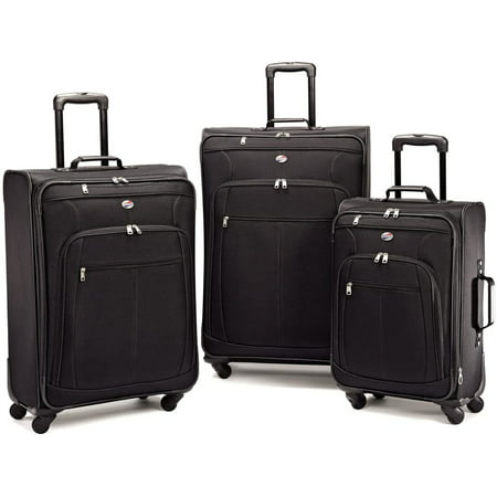 American Tourister Luggage AT Pop 3 Piece Spinner Set, Black