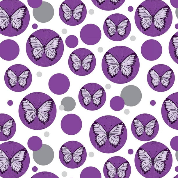 Butterfly Artsy Purple Premium Gift Wrap Wrapping Paper Roll Pattern