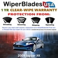 thumbnail image 2 of 2009 Jaguar XK Beam Wiper Blades Wipers w/1yr Warranty (Set of 2) (WiperBladesUSA), 2 of 5