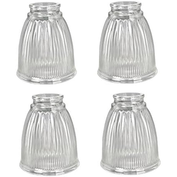 23025-4A Contemporary Clear Ceiling Fan Glass Shade.2-1/8"Fitter.Size:4-1/4"D x 5"H.4Pcs/Pack$$Tools & Hardware Other