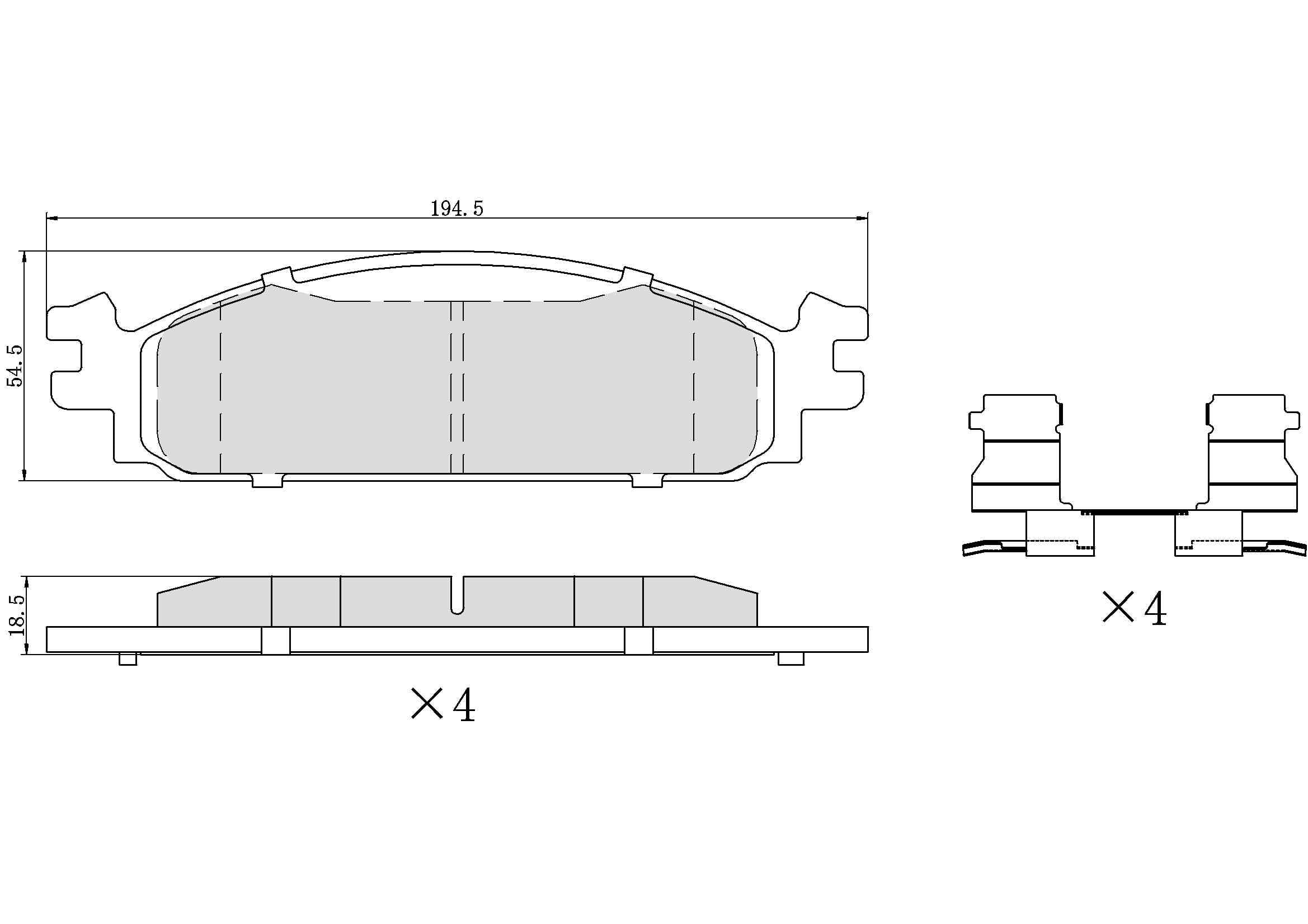 UltraHC 700 Brake Pad Set, Front HC7.1376.0.C, Ford Taurus 2011-2010