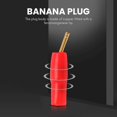 thumbnail image 4 of 10-Pair 2mm Banana Plug Pin Screw Type, Audio Speaker Cable Connector Copper Gold Plated, 4 of 5