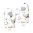 thumbnail image 2 of ZNDUO Kitchen Oven Gloves, Durable Heat Resistant Oven Gloves with Quilted Liner Non-Slip Textured Grip Perfect for BBQ, Baking, Cooking and Grilling, Cartoon Rainbow Cloud Doodle, 2 of 8